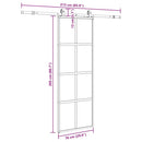 vidaXL fekete edzett üveg tolóajtó fémszerelék szettel 76x205 cm