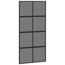 vidaXL fekete edzett üveg tolóajtó fémszerelék szettel 102,5x205 cm