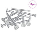 vidaXL Szegek Fa számára 12 pcs Ezüst Ø 3 x 15 mm Fém