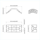 vidaXL Konzol 12 pcs Horganyzott 106 x 55 x 1,5mm Acél