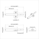 vidaXL Lágy záródású lengéscsillapító 2 pcs Szürke 125 x 47 x 15 mm PP