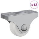 vidaXL Kerekek 12 pcs Fehér 42 x 11,5 x 29 mm Vas