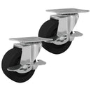 vidaXL Kerekek 2 pcs Fekete és ezüst 50,7 x 50,7 x 24,4 mm