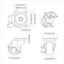 vidaXL Kerekek 12 pcs Fekete és ezüst 50,7 x 50,7 x 24,4 mm