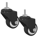 vidaXL Forgó kerék 2 pcs Fekete 40,4 x 40,4 x 19,7 mm Vas és nylon