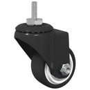 vidaXL Forgó kerék 12 pcs Fekete 40,4 x 40,4 x 19,7 mm Vas és nylon