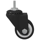 vidaXL Forgó kerék 12 pcs Fekete 40,4 x 40,4 x 19,7 mm Vas és nylon