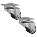 vidaXL Kerekek 2 pcs Ezüst 44,1 x 44,1 x 1,95 mm Nylon