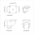 vidaXL Kerekek 2 pcs Ezüst 44,1 x 44,1 x 1,95 mm Nylon