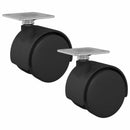 vidaXL Forgó kerék 2 pcs Fekete 39,5 x 39,5 x 37,8 mm Vas és PP