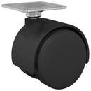 vidaXL Forgó kerék 2 pcs Fekete 39,5 x 39,5 x 37,8 mm Vas és PP