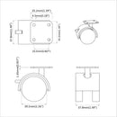 vidaXL Kerekek 12 pcs Fekete 39,5 x 39,5 x 37,8 mm Vas és Polipropilén