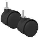 vidaXL Kerekek 2 pcs Fekete és Ezüst 40,1 x 40,1 x 37,8 mm Vas és PP
