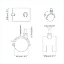 vidaXL Kerekek 2 pcs Fekete és Ezüst 40,1 x 40,1 x 37,8 mm Vas és PP
