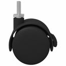 vidaXL Kerekek 12 pcs Fekete és Ezüst 40,1 x 40,1 x 37,8 mm Vas és PP
