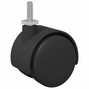 vidaXL Kerekek 12 pcs Fekete 40,1 x 37,8 mm PP és vas