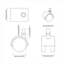 vidaXL Kerekek 12 pcs Fekete 40,1 x 37,8 mm PP és vas