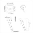vidaXL Álló Lábak 12 pcs Fekete 56 x 56 x 100 mm Vas