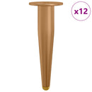 vidaXL Álló Láb 12 pcs Arany 98 x 40 mm Vas