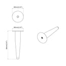 vidaXL Álló Láb 12 pcs Arany 98 x 40 mm Vas
