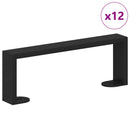 vidaXL Bútor lábak 12 pcs Fekete 281 x 40,5 x 100 mm Vas
