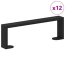 vidaXL Bútor lábak 12 pcs Fekete 311 x 40,5 x 100 mm Vas