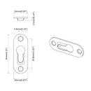 vidaXL Kulcslyuk Akasztó 12 pcs Ezüst 45 x 16 x 3.5 mm Vas