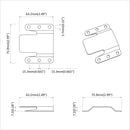 vidaXL Flush szerelvény tartó 419 pcs Ezüst 75 x 66 x 1,4 mm Acél
