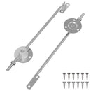 vidaXL Fedél Támogató Zsanér 2 pcs Ezüst 194 x 36 x 18 mm Vas