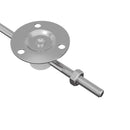 vidaXL Fedél Támogató Zsanér 12 pcs Ezüst 194 x 36 x 18 mm Vas