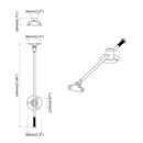 vidaXL Fedél Támogató Zsanér 12 db Ezüst 194 x 36 x 18 mm Vas