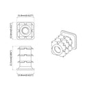 vidaXL Menetes csőbetét 1818 pcs Fekete és Ezüst 15,8 x 15,8 x 22,5 mm