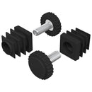 vidaXL Bútor szintezők Állítható 2 pcs Fekete M6 PP