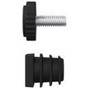 vidaXL Bútor szintezők Állítható 2 pcs Fekete M6 PP