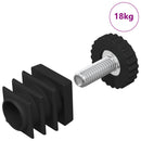 vidaXL Bútor szintezők Állítható 1895 pcs Fekete PP