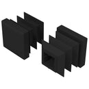vidaXL Végsapkák 2 pcs Fekete 15 x 15 x 15 mm PP