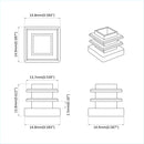 vidaXL Végsapkák 10909 pcs Fekete 15 x 15 x 15 mm PP