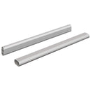 vidaXL Szekrény rúd 2 pcs Ezüst 316 x 15 x 29 mm Alumínium ötvözet