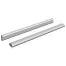 vidaXL Szekrény rúd 2 pcs Ezüst 372 x 15 x 29 mm Alumínium ötvözet
