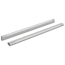 vidaXL Szekrény rúd 2 pcs Ezüst 472 x 15 x 29 mm Alumínium ötvözet