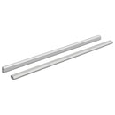 vidaXL Szekrény rúd 2 pcs Ezüst 664 x 15 x 29 mm Alumínium ötvözet