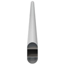 vidaXL Szekrény rúd 2 pcs Ezüst 664 x 15 x 29 mm Alumínium ötvözet