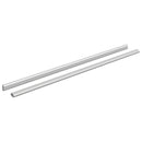 vidaXL Szekrény rúd 2 pcs Ezüst 864 x 15 x 29 mm Alumínium ötvözet