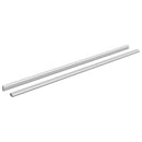 vidaXL Szekrény rúd 2 pcs Ezüst 964 x 15 x 29 mm Alumínium ötvözet