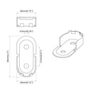 vidaXL Szekrény rúd tartó 12 pcs Fehér Cink 40 x 18 x 10 mm Vas