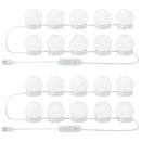 vidaXL Tükör világítás 2 pcs Fehér 4.5 x 4.5 x 4.8 cm Műanyag