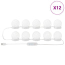 vidaXL Tükör világítás 12 pcs Fehér 4.5 x 4.5 x 4.8 cm Műanyag