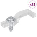 vidaXL LED szalagklipszek 23,8 mm 12 pcs Átlátszó Műanyag és vas
