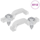 vidaXL LED szalagklipszek 23,8 mm 2 pcs Átlátszó Műanyag és vas