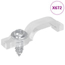 vidaXL LED szalagklipszek 12 pcs Átlátszó 23,8 x 7,3 x 4,3 mm